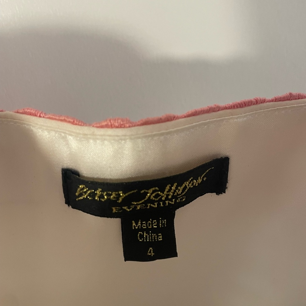 Vintage Betsey Johnson Evening Dress with Pink Trim - Picture 4 of 4
